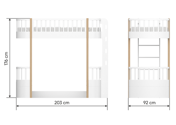 Кровать-чердак Classic (молочный) — изображение 3
