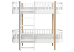 Кровать двухъярусная Classic фронтальная лестница (белый)