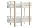 Кровать двухъярусная Classic фронтальная лестница (молочный) — изображение 2