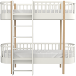 Кровать двухъярусная Classic фронтальная лестница (молочный)