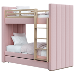 Кровать двухъярусная Cosy антивандальная ткань (розовый)