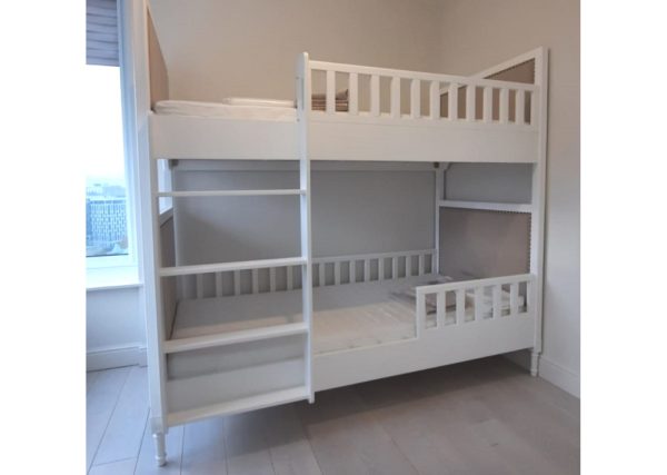 krovat-dvuhjarusnaja-elit-belyj-bezhevaja-tkan-2 Кровать двухъярусная Elit (белый, бежевая ткань) — изображение 3