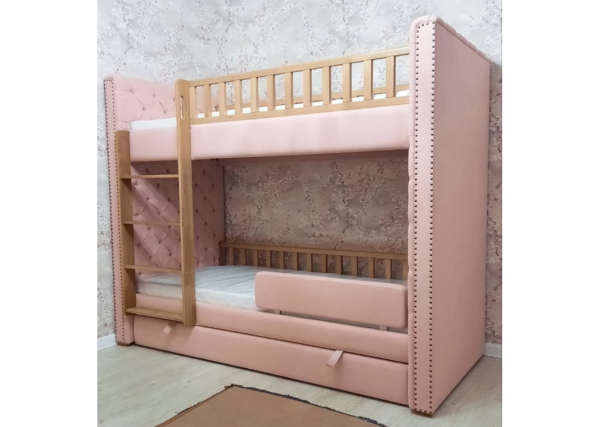 krovat-dvuhjarusnaja-elit-soft-rozovyj-2 Кровать двухъярусная Elit soft (розовый) — изображение 3