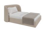 Кровать двуспальная Classic 140 см (бежевый, велюр) — изображение 3