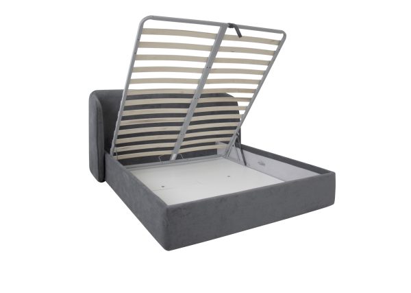 Кровать двуспальная Classic 140 см (молочный, велюр) — изображение 4