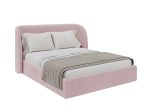 Кровать двуспальная Classic 160 см (розовый, велюр) — изображение 3