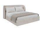 Кровать двуспальная Classic 180 см (молочный, велюр) — изображение 3