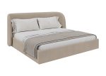 Кровать двуспальная Classic 200 см (бежевый, велюр) — изображение 3