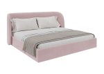 Кровать двуспальная Classic 200 см (розовый, велюр) — изображение 3