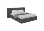 Кровать двуспальная Hub Soft 160 см (серый