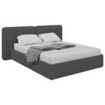 Кровать двуспальная Hub Soft 160 см (серый