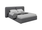 Кровать двуспальная Hub Soft 160 см (серый