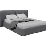 Кровать двуспальная Hub Soft 160 см (серый