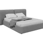 Кровать двуспальная Hub Soft 160 см (светло-серый