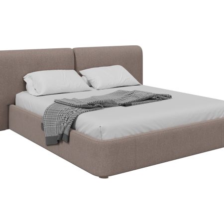 Кровать двуспальная Hub Soft 180 см (капучино