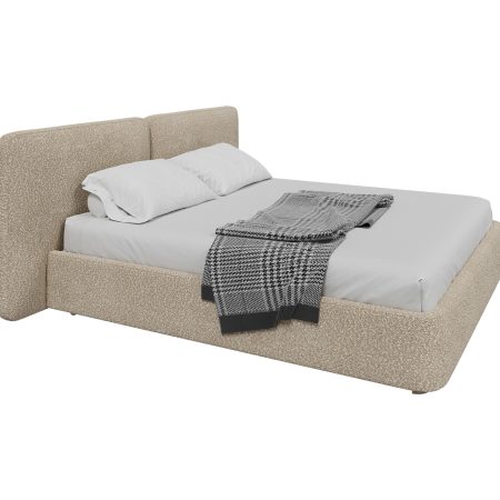 Кровать двуспальная Hub Soft 180 см (молочный