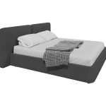 Кровать двуспальная Hub Soft 180 см (серый