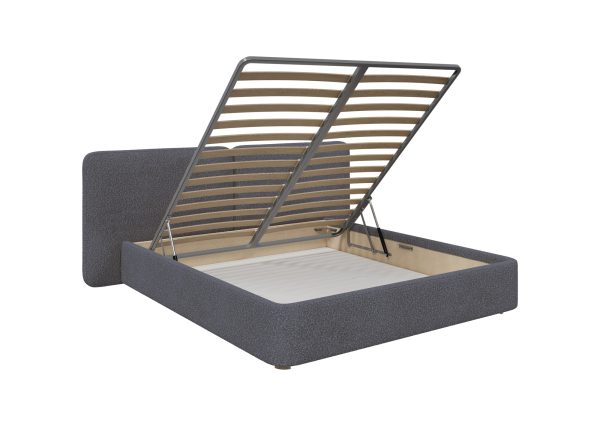 Кровать двуспальная Hub Soft 180 см (серый, букле) — изображение 4