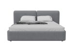 Кровать двуспальная Hub Soft 180 см (светло-серый, твид) — изображение 3