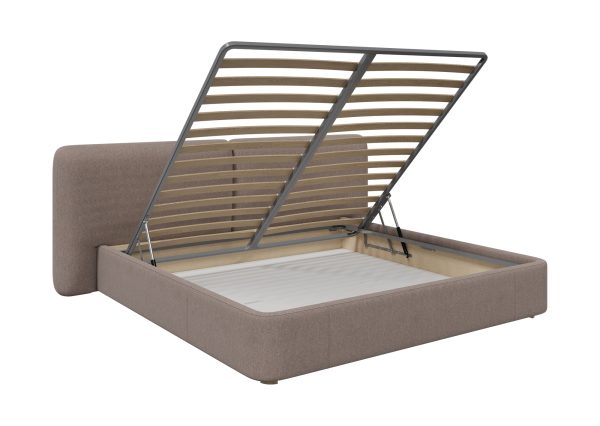 Кровать двуспальная Hub Soft 200 см (капучино, твид) — изображение 4