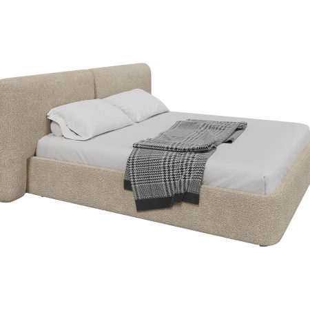 Кровать двуспальная Hub Soft 200 см (молочный