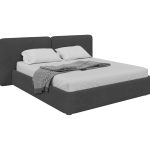 Кровать двуспальная Hub Soft 200 см (серый