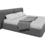 Кровать двуспальная Hub Soft 200 см (серый