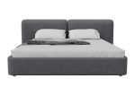 Кровать двуспальная Hub Soft 200 см (серый, твид) — изображение 3