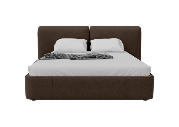 Кровать двуспальная Hub Soft 200 см (шоколад, твид) — изображение 3