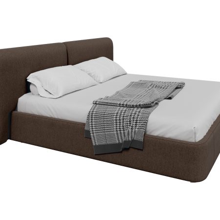 Кровать двуспальная Hub Soft 200 см (шоколад