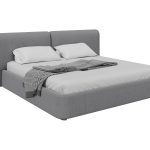 Кровать двуспальная Hub Soft 200 см (светло-серый