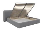 Кровать двуспальная Hub Soft 200 см (светло-серый, твид) — изображение 4