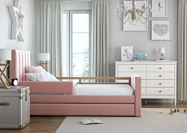 Кровать подростковая Cosy спальное место 90*200 см (розовый) — изображение 4