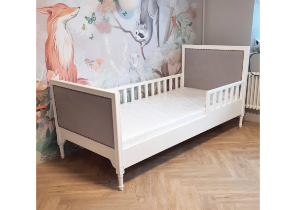 krovat-podrostkovaja-elit-belyj-seraja-tkan-2 Кровать подростковая Elit (белый, серая ткань) — изображение 3