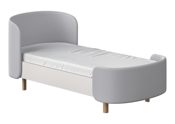 Кровать подростковая KIDI Soft размер М (серый)