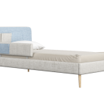 Кровать подростковая Soft (бежевый/голубой) 90*200 см