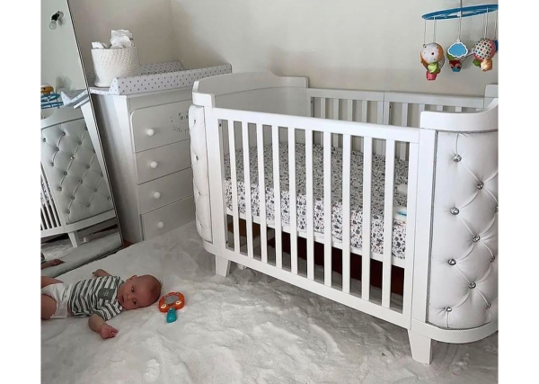 Кроватка-трансформер Elegance (белый/экокожа белая) — изображение 4