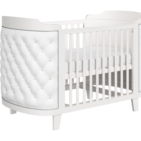 Кроватка-трансформер Elegance (белый/экокожа белая)