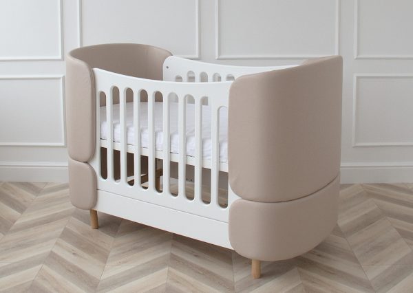 Кроватка-трансформер KIDI Soft (бежевый, экокожа) — изображение 3