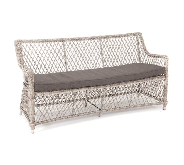 "Латте" диван двухместный из искусственного ротанга, цвет бежевый — изображение 3