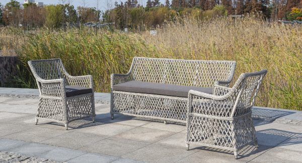 "Латте" диван двухместный из искусственного ротанга, цвет бежевый — изображение 5