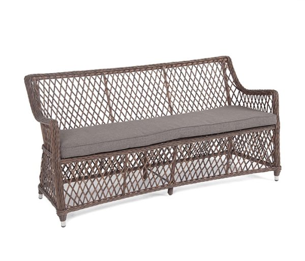 "Латте" диван двухместный из искусственного ротанга, цвет коричневый — изображение 3