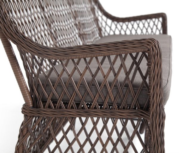 "Латте" диван двухместный из искусственного ротанга, цвет коричневый — изображение 4