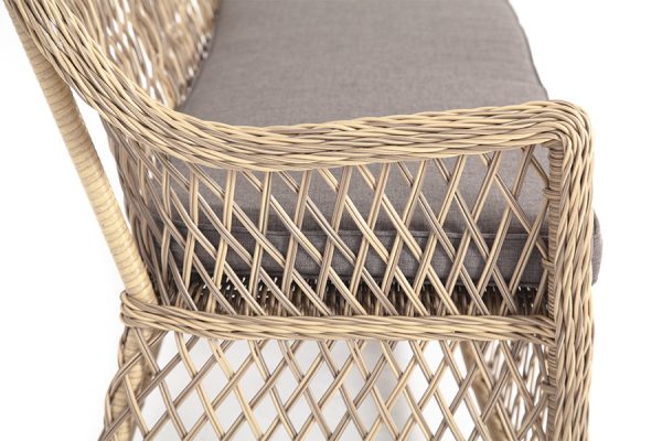 "Латте" диван двухместный из искусственного ротанга, цвет соломенный — изображение 4