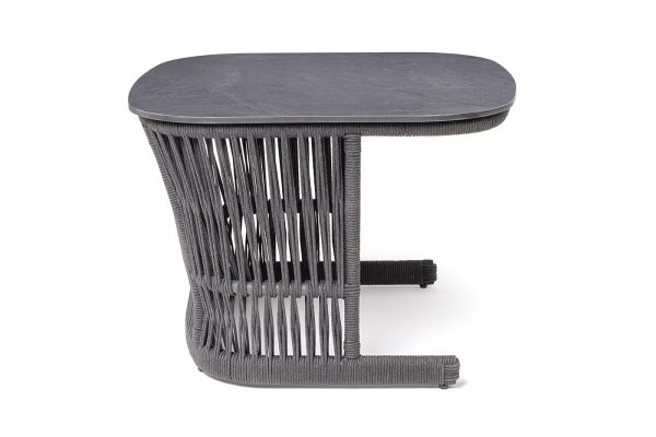 "Лугано" журнальный стол 76х76 H55 см из HPL, цвет "серый гранит" — изображение 5