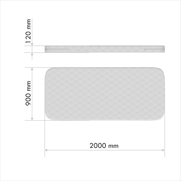 Матрас для дивана-кровати KIDI soft латекс/eco-foam 12 см (90*200 см) — изображение 3