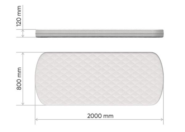 Матрас для кровати KIDI soft кокос/eco-foam/латекс 12 см (80*200 см) — изображение 3