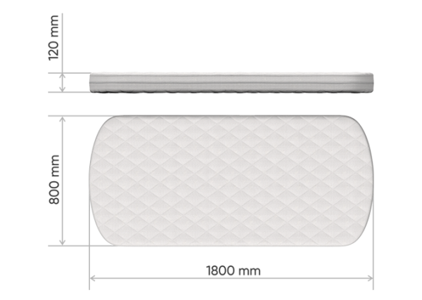 Матрас для кровати KIDI soft латекс/eco-foam 12 см (80*180 см) — изображение 3