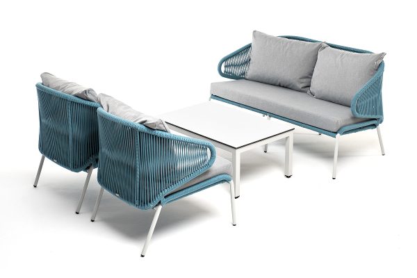 "Милан" лаунж-зона 4-местная плетеная из роупа (веревки)