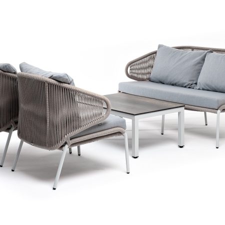 "Милан" лаунж-зона 4-местная плетеная из роупа (веревки)